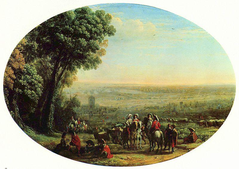 Claude Lorrain Belagerung von La Rochelle durch die Truppen Ludwigs XIII Germany oil painting art